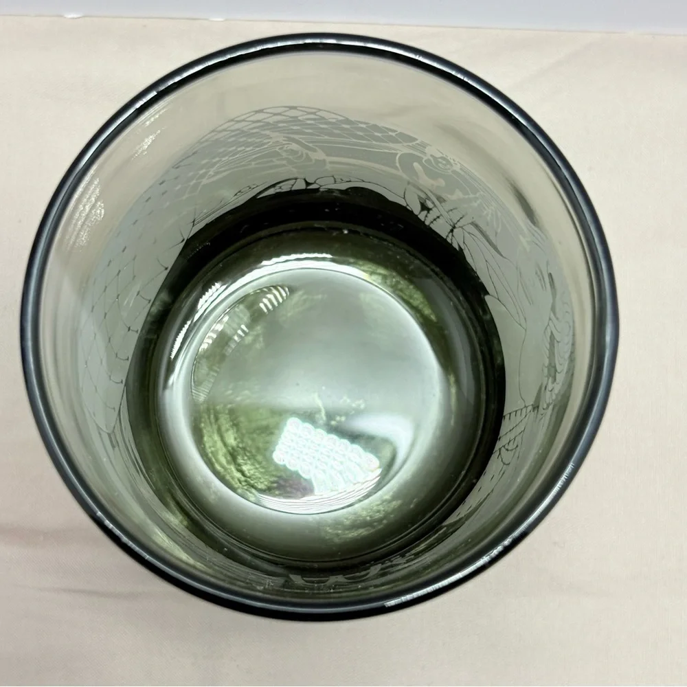 McDonald's Hawaiian Hawaii Black and Gray Glass Tumbler vintage collectible